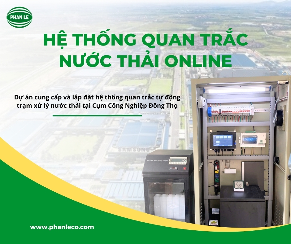 Dự án Phan Lê cung cấp và lắp đặt hệ thống quan trắc tự động trạm xử lý nước thải tại Cụm Công Nghiệp Đông Thọ